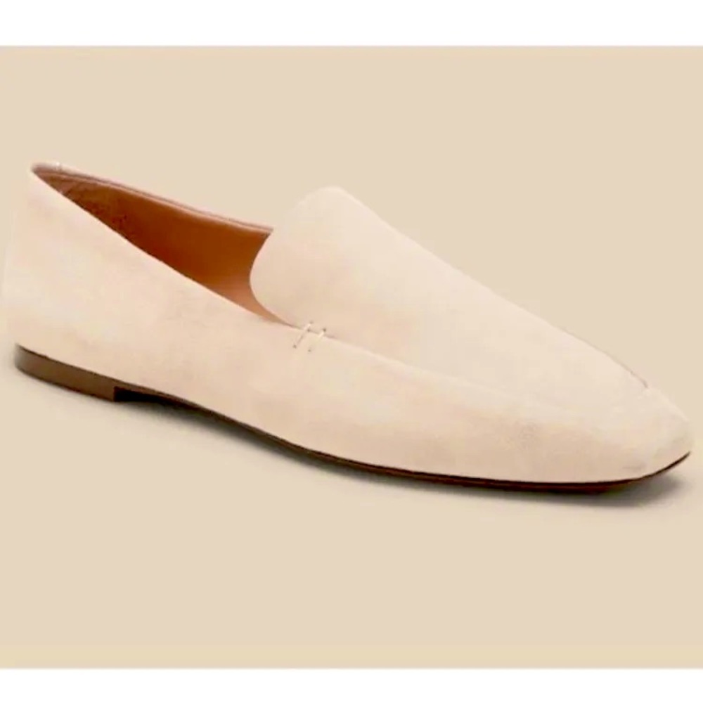NIB Banana Republic Cream/Tan suede loafers shoes - color buttersp - size 8
